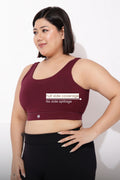 Sculpt & Lift Cotton Sports Bra - Wine