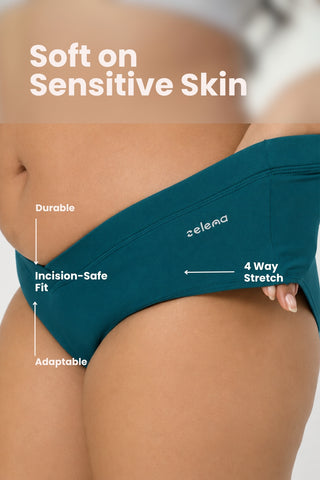 Modal C-Section Panty - Medium Teal