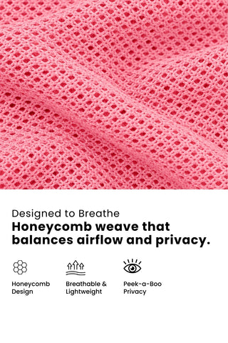 Rosy Pink Honeycomb Feeding & Nursing Cover