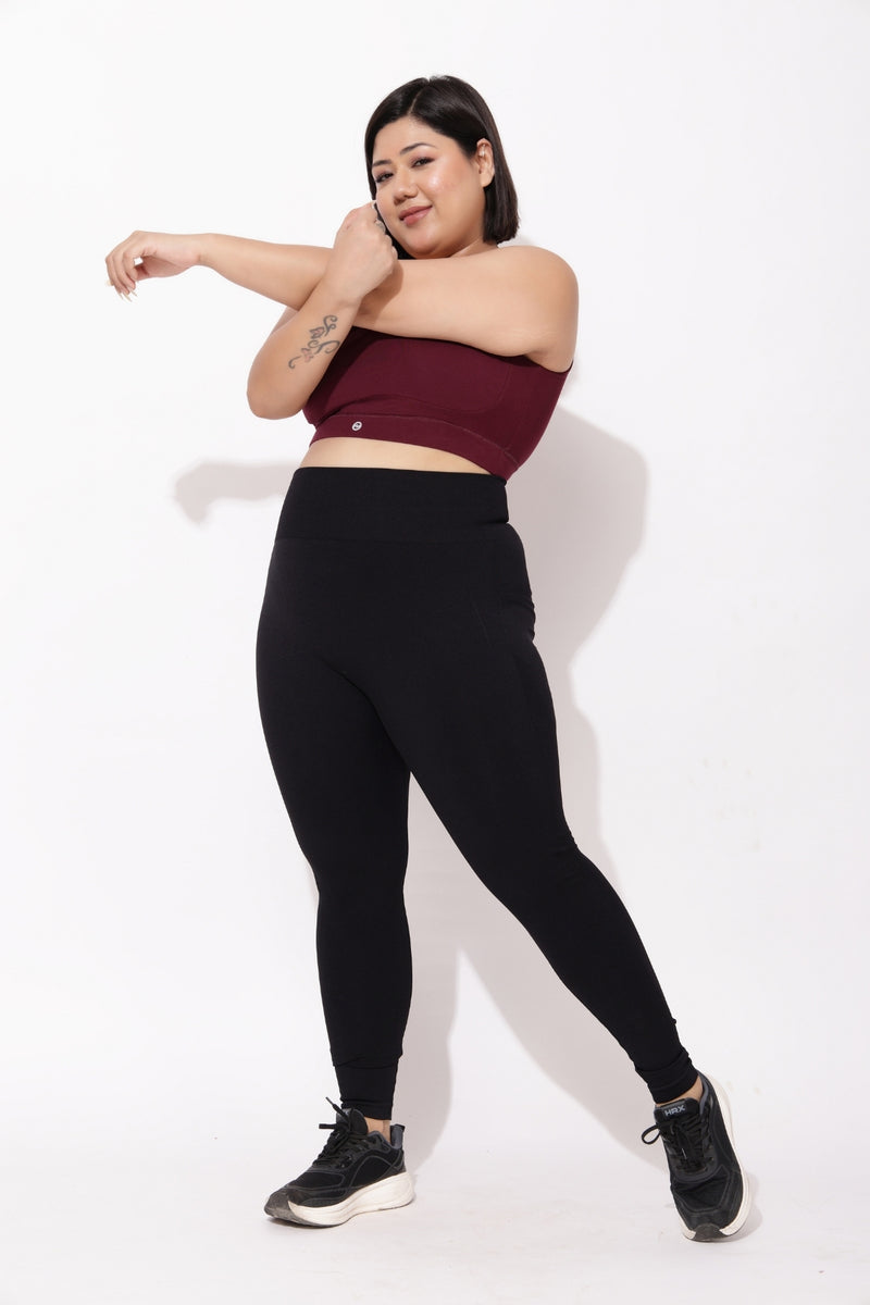 Sculpt & Lift Cotton Sports Bra - Wine