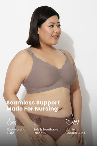 Sculpt & Lift Scallop Nursing Bra - Chrome