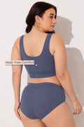 Ruched Invisible Button Nursing Bra - Future Dusk