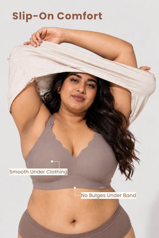 Sculpt & Lift Scallop Nursing Bra - Chrome
