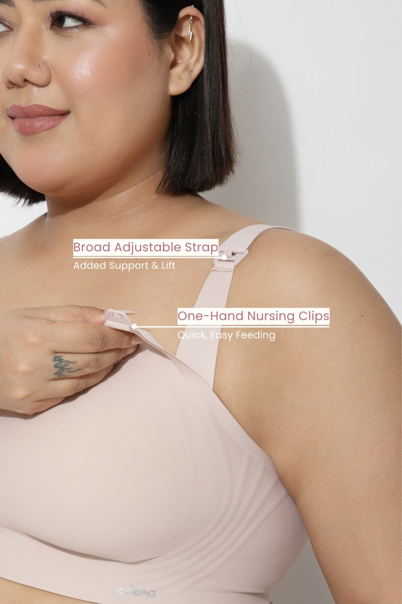 Sculpt & Lift Powermesh Nursing Bra - Blush