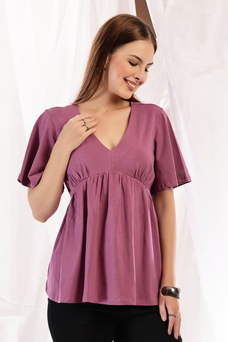Onion Cotton Top; V-neck design provides style and comfortable fit for all phases.