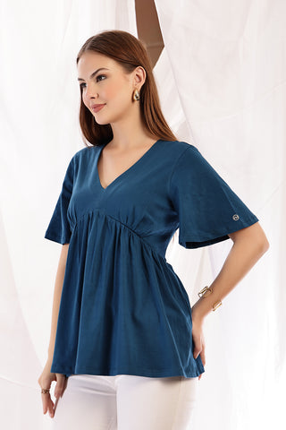 Airforce Zip Nursing Top; zipper access provides fast and simple breastfeeding.