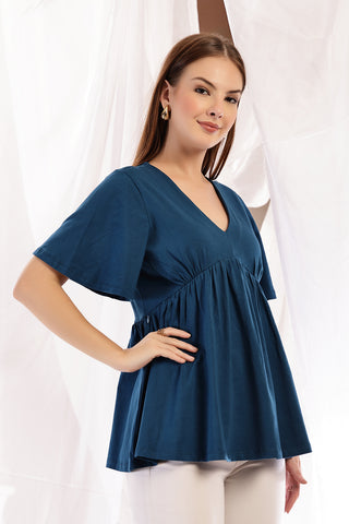 Airforce Cotton Top; cotton material ensures natural comfort for all-day wear.