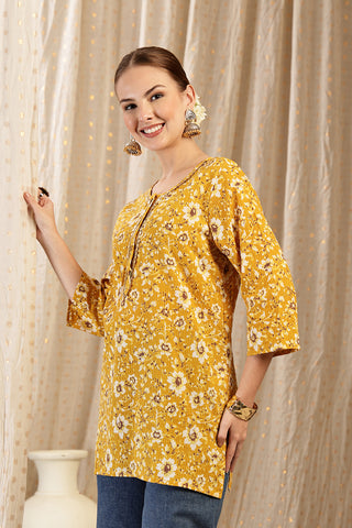 Gold Cotton Top; pure cotton material is soft on skin and lightweight.