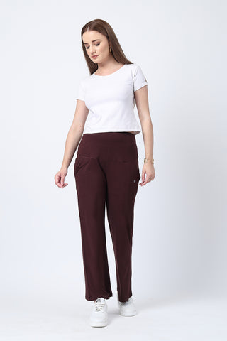 Dark Chocolate Waistband; high panel provides support across the abdomen.