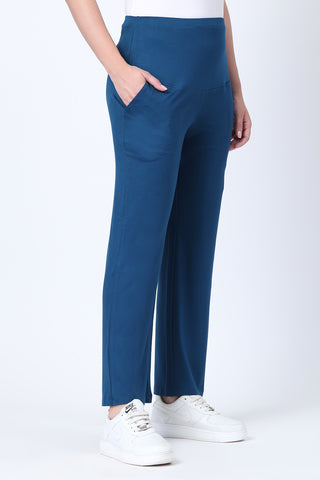 Deep Teal Pants pocket; functional pockets store keys and small items securely.