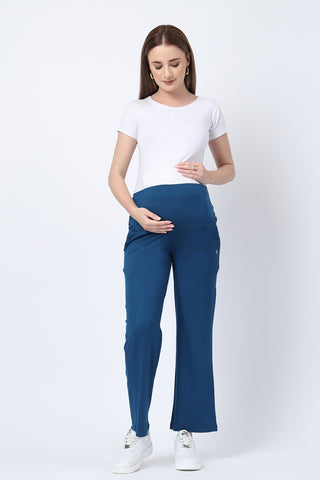 Deep Teal Pants stretch; fabric stretch ensures comfort during activity.