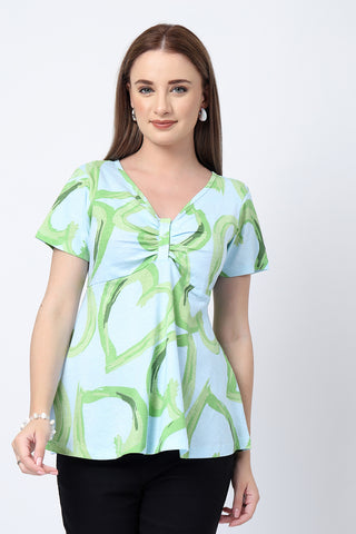 Smooth back view of pista Maternity Tops showing silhouette for comfort.