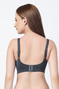 Steel Grey Bra underband; supportive band ensures stability without pinching.