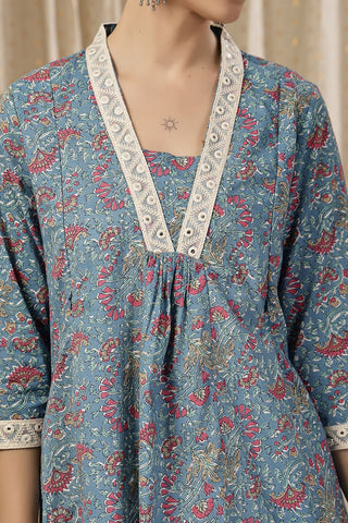 House of Zelena Floral Rayon Midi Dress with Feeding Zip and Pockets - Trusted by Mothers for Quality