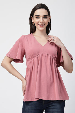 https://houseofzelena.com/products/v-neck-cotton-maternity-nursing-top-deep-salmon