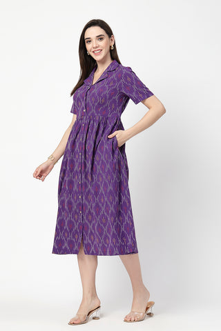 House of Zelena Ikat Print Zipless Feeding Dress - Trusted by Mothers for Quality