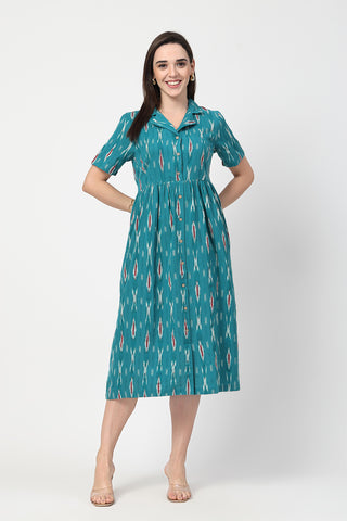 House of Zelena Ikat Print Zipless Feeding Dress - Trusted by Mothers for Quality