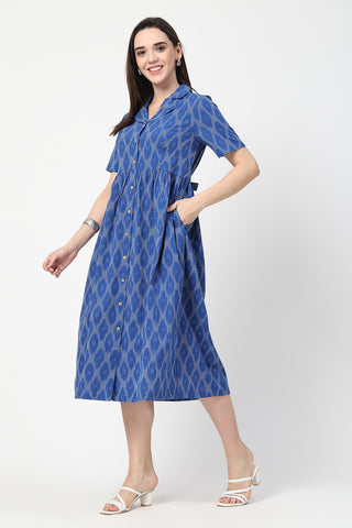 House of Zelena Ikat Print Zipless Feeding Dress - Trusted by Mothers for Quality