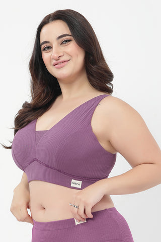 Sera Broad-Rib Bra - Purple