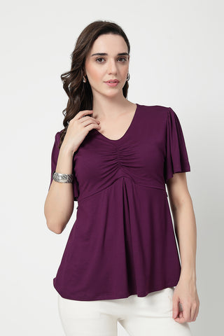 Plum Maternity Pajama & Feeding top with in-built bra Set
