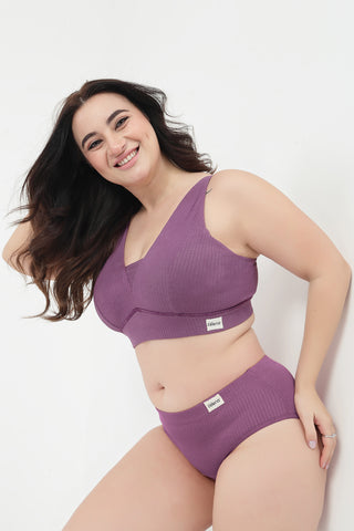 Sera Broad-Rib Bra - Purple