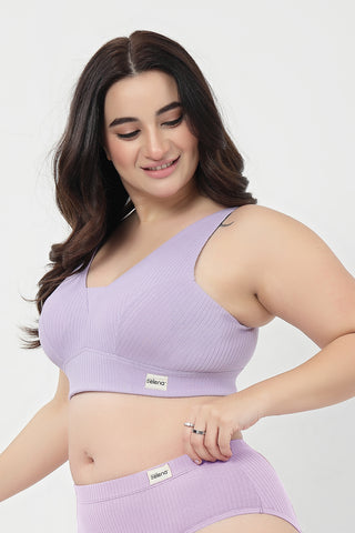 Sera Broad-Rib Bra - Lavender