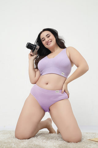 Sera Broad-Rib Bra - Lavender