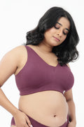 Sera Broad-Rib Bra - Dark Berry