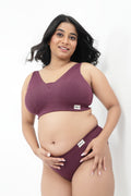 Sera Broad-Rib Bra - Dark Berry