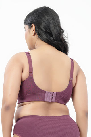 Sera Broad-Rib Bra - Dark Berry