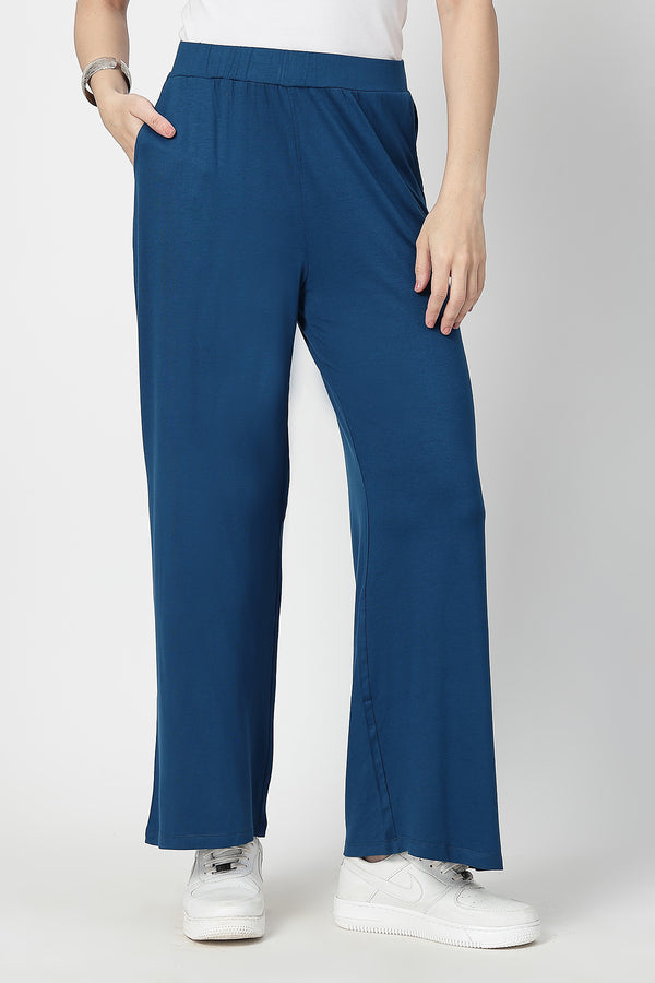 Deep Teal High Waist Maternity Palazzo