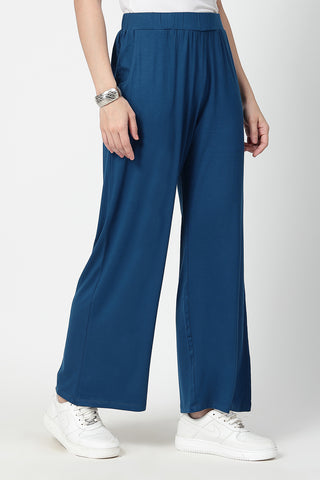 Deep Teal High Waist Maternity Palazzo