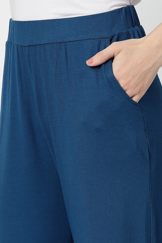 Deep Teal High Waist Maternity Palazzo