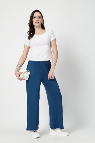 Deep Teal High Waist Maternity Palazzo