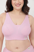 Sera Fine-Rib Bra - Pink
