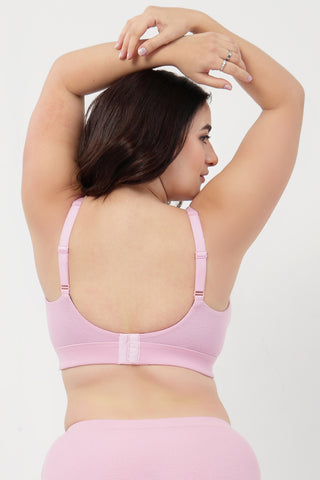 Sera Fine-Rib Bra - Pink