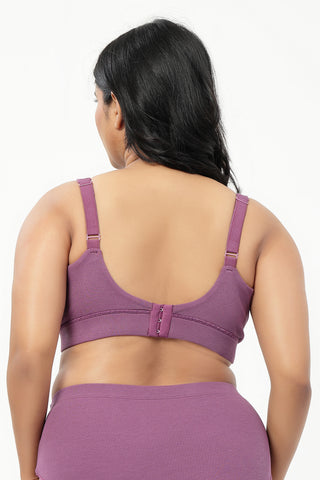 Sera Fine-Rib Bra - Purple