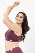 Sera Broad-Rib Bra - Dark Berry