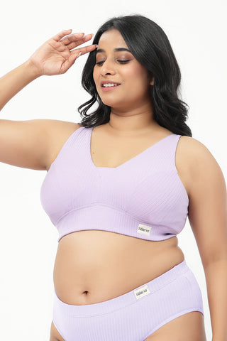 Sera Broad-Rib Bra - Lavender