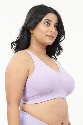 Sera Broad-Rib Bra - Lavender