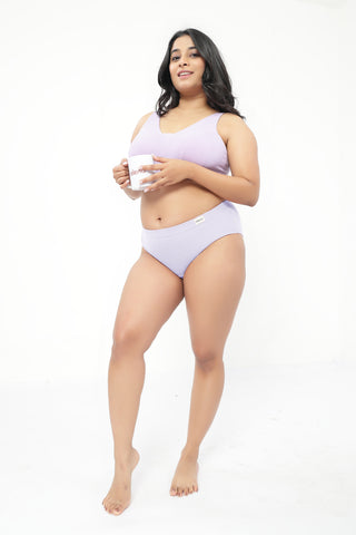 Sera Broad-Rib Bra - Lavender