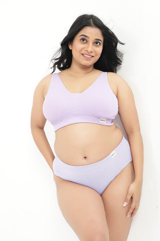 Sera Broad-Rib Bra - Lavender