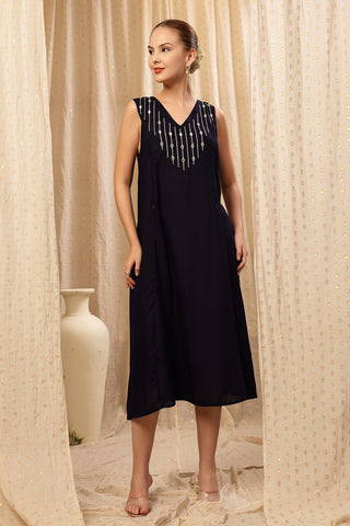 Back View of Laila – The Jewel-Tone Feeding Jacket Dress Set - Flattering Silhouette for Pregnancy