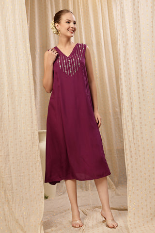 Back View of Laila – The Jewel-Tone Feeding Jacket Dress Set - Flattering Silhouette for Pregnancy