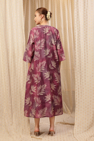 Close Up of Soft Fabric Detail on Laila – The Jewel-Tone Feeding Jacket Dress Set