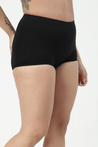 Cotton Cut & Sew High Rise boyshort panty featuring stretchable cotton fabric for all-day wear.