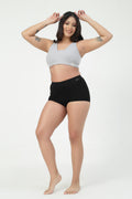 Sculpting Cotton High Rise Boy Short - Black