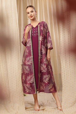 Detail of Hidden Feeding Zips & Pockets on Laila – The Jewel-Tone Feeding Jacket Dress Set for Breastfeeding