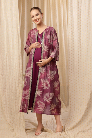 Practical Soft Feeding Dress with Pockets - Laila – The Jewel-Tone Feeding Jacket Dress Set