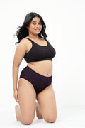 Riva Fine-Rib Cotton Feeding Bra - Black